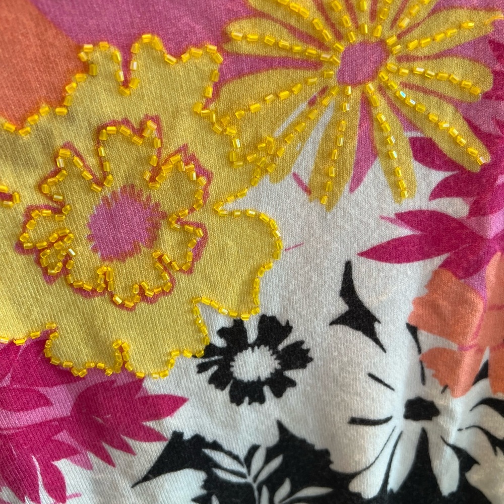 Cache Beaded Colorful Stretchy Top - image 5